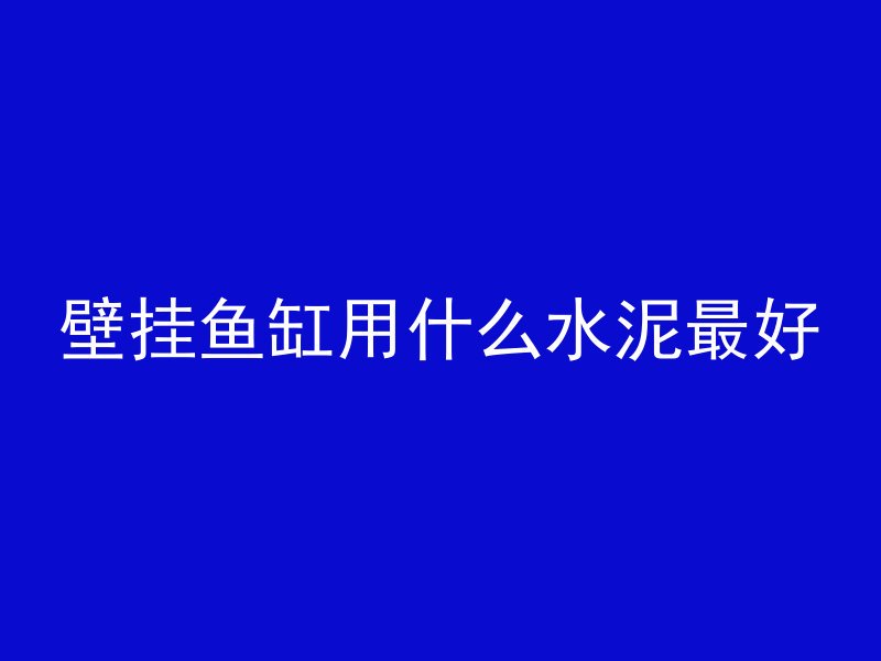 壁挂鱼缸用什么水泥最好