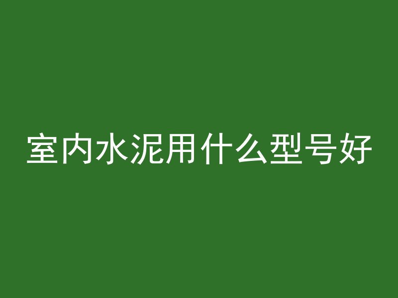 室内水泥用什么型号好