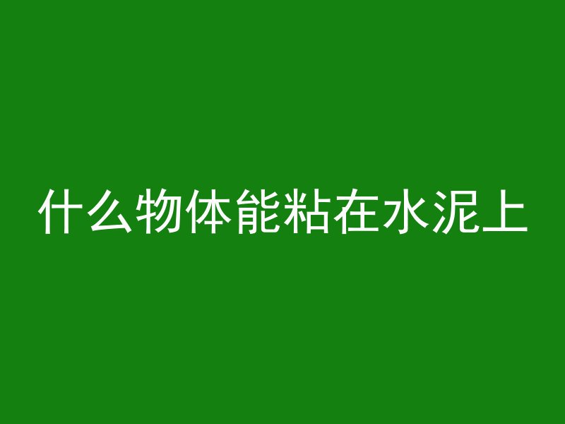 什么物体能粘在水泥上