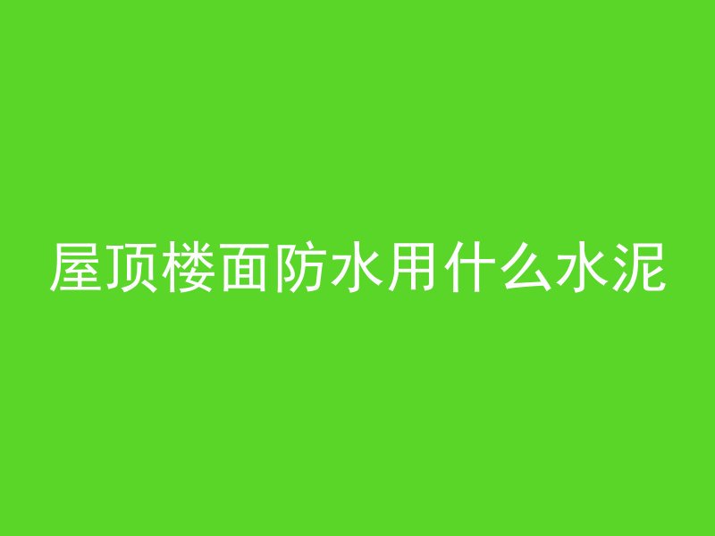 屋顶楼面防水用什么水泥