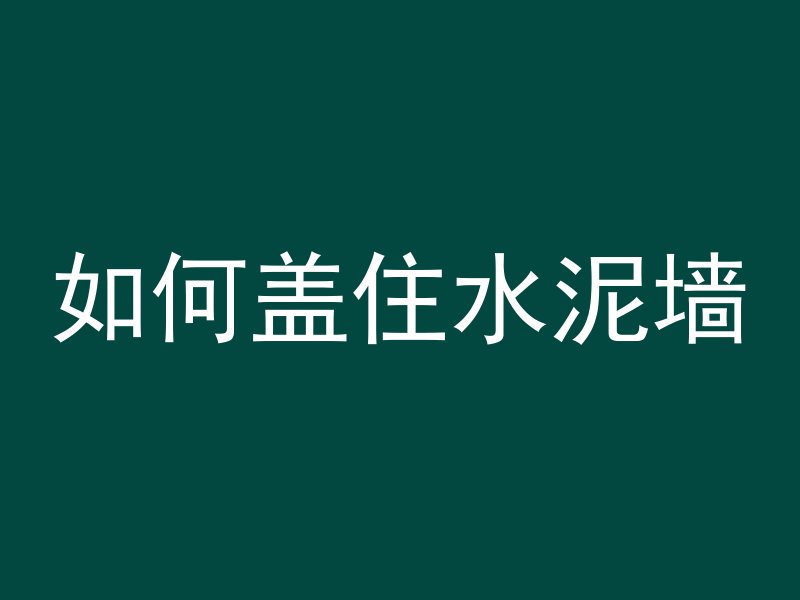 如何盖住水泥墙