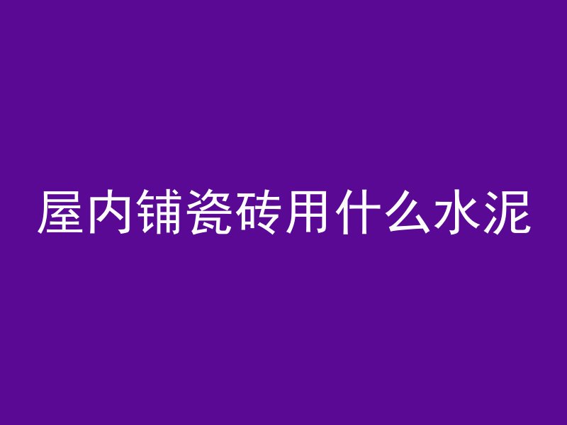 屋内铺瓷砖用什么水泥