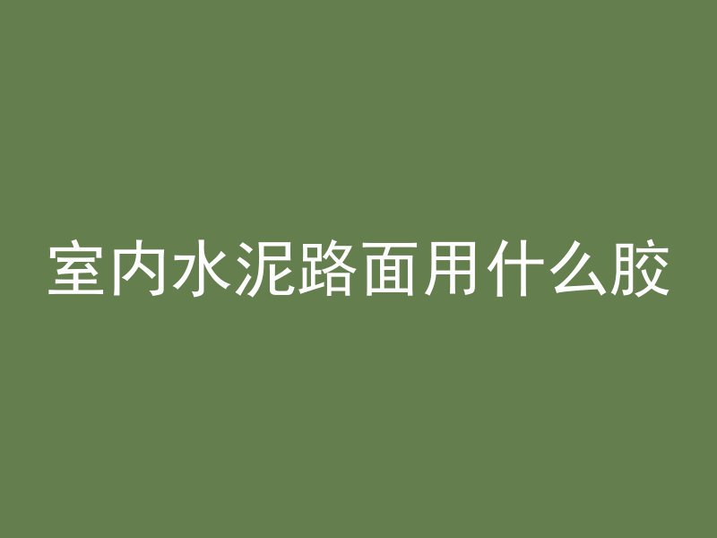 室内水泥路面用什么胶