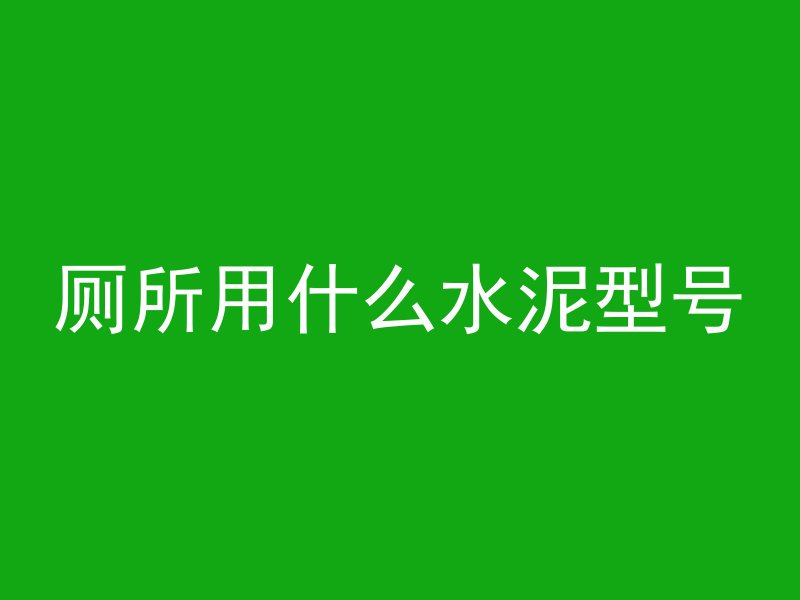 厕所用什么水泥型号