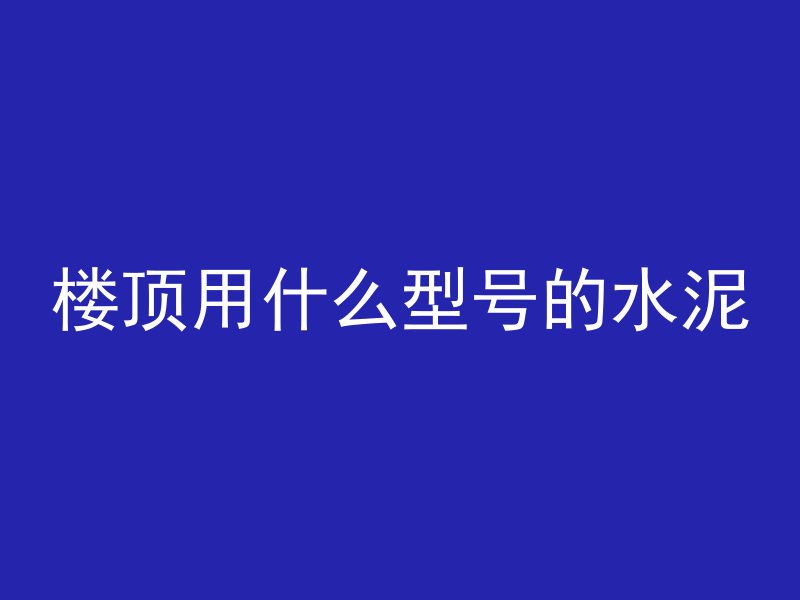 楼顶用什么型号的水泥