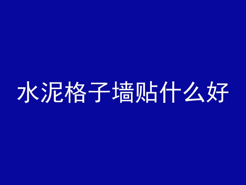 水泥格子墙贴什么好