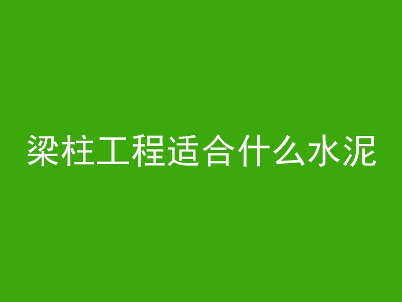 梁柱工程适合什么水泥