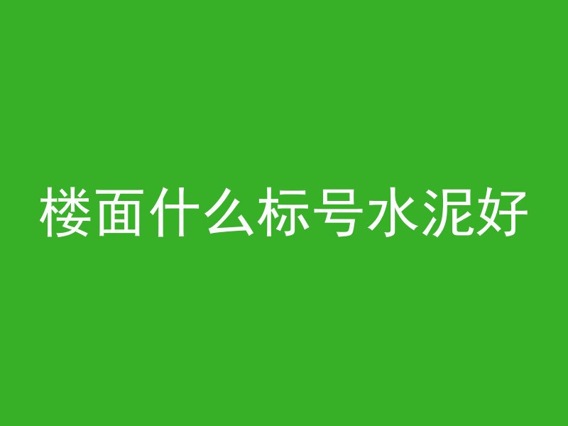 楼面什么标号水泥好