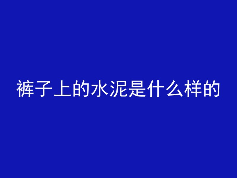 裤子上的水泥是什么样的