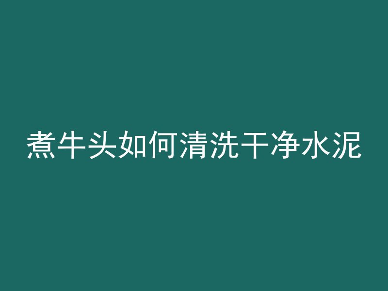 煮牛头如何清洗干净水泥