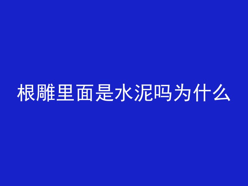 根雕里面是水泥吗为什么