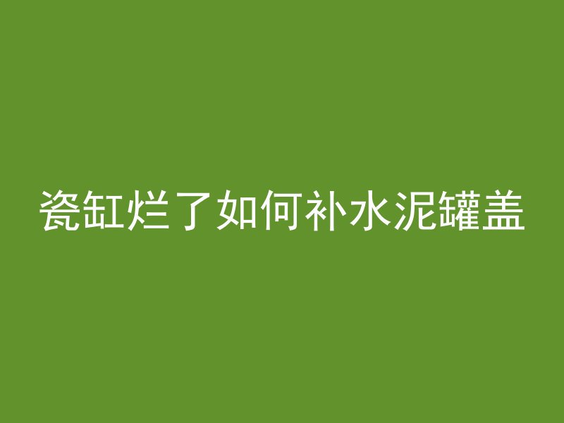 瓷缸烂了如何补水泥罐盖