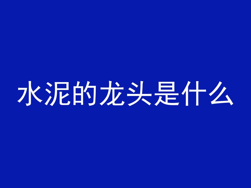 水泥的龙头是什么