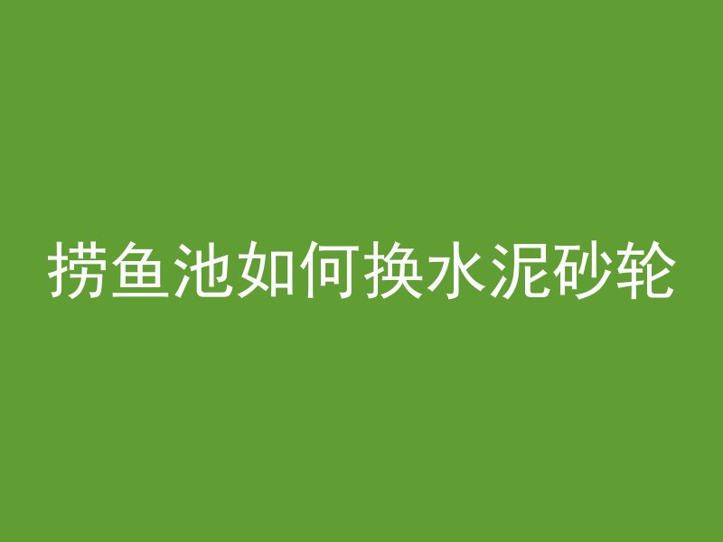 捞鱼池如何换水泥砂轮