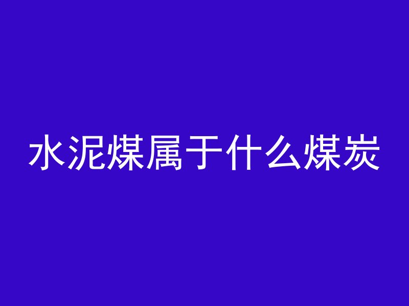 水泥煤属于什么煤炭