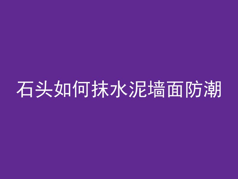 石头如何抹水泥墙面防潮