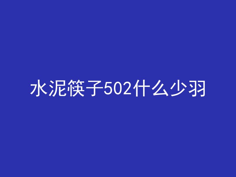 水泥筷子502什么少羽